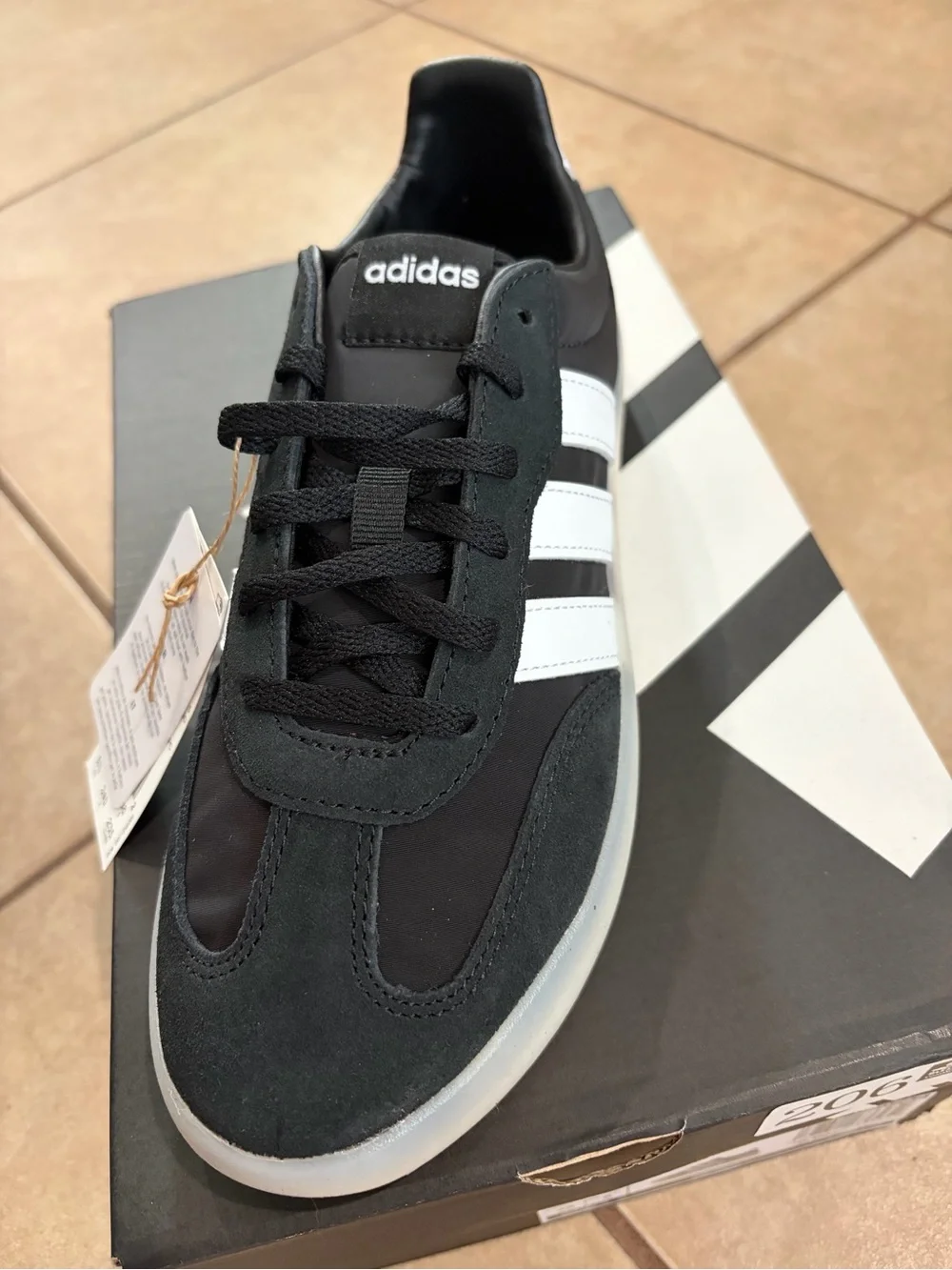 adidas Barreda Decode J Black with White Stripes Sneakers